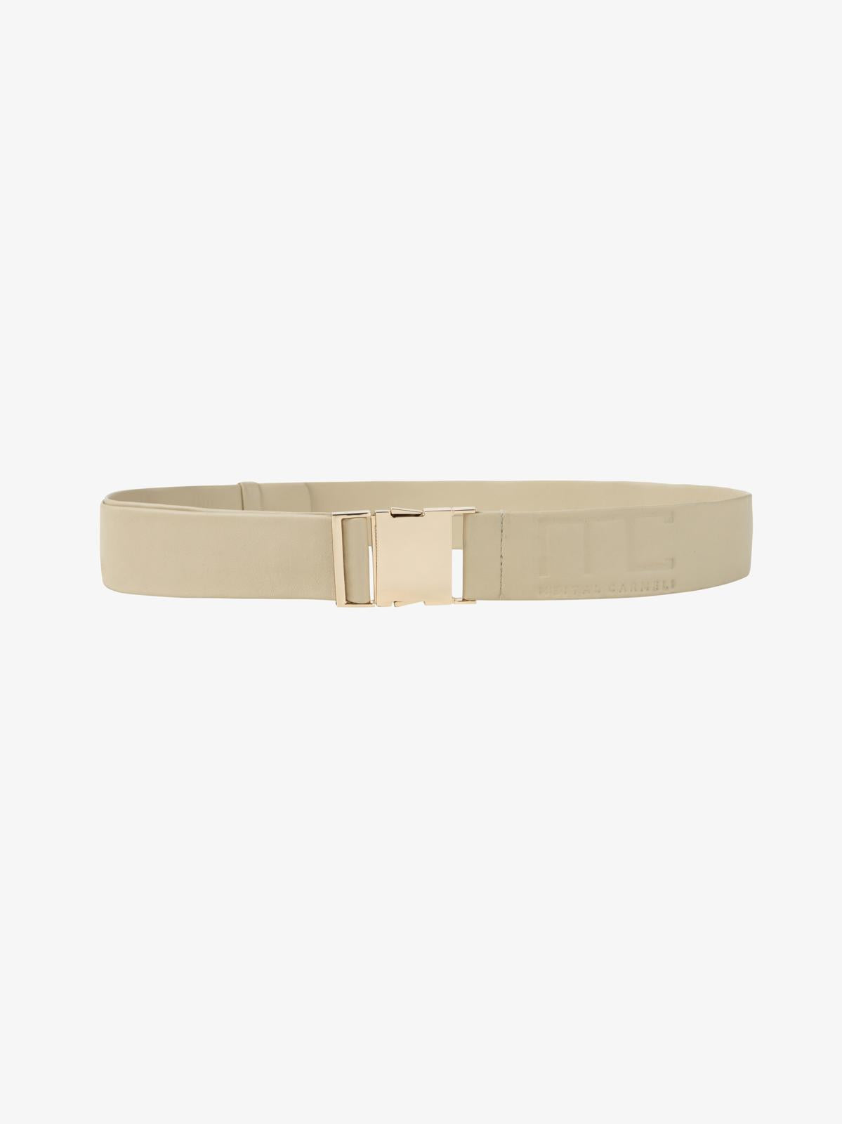 Robert rose gold leather belt