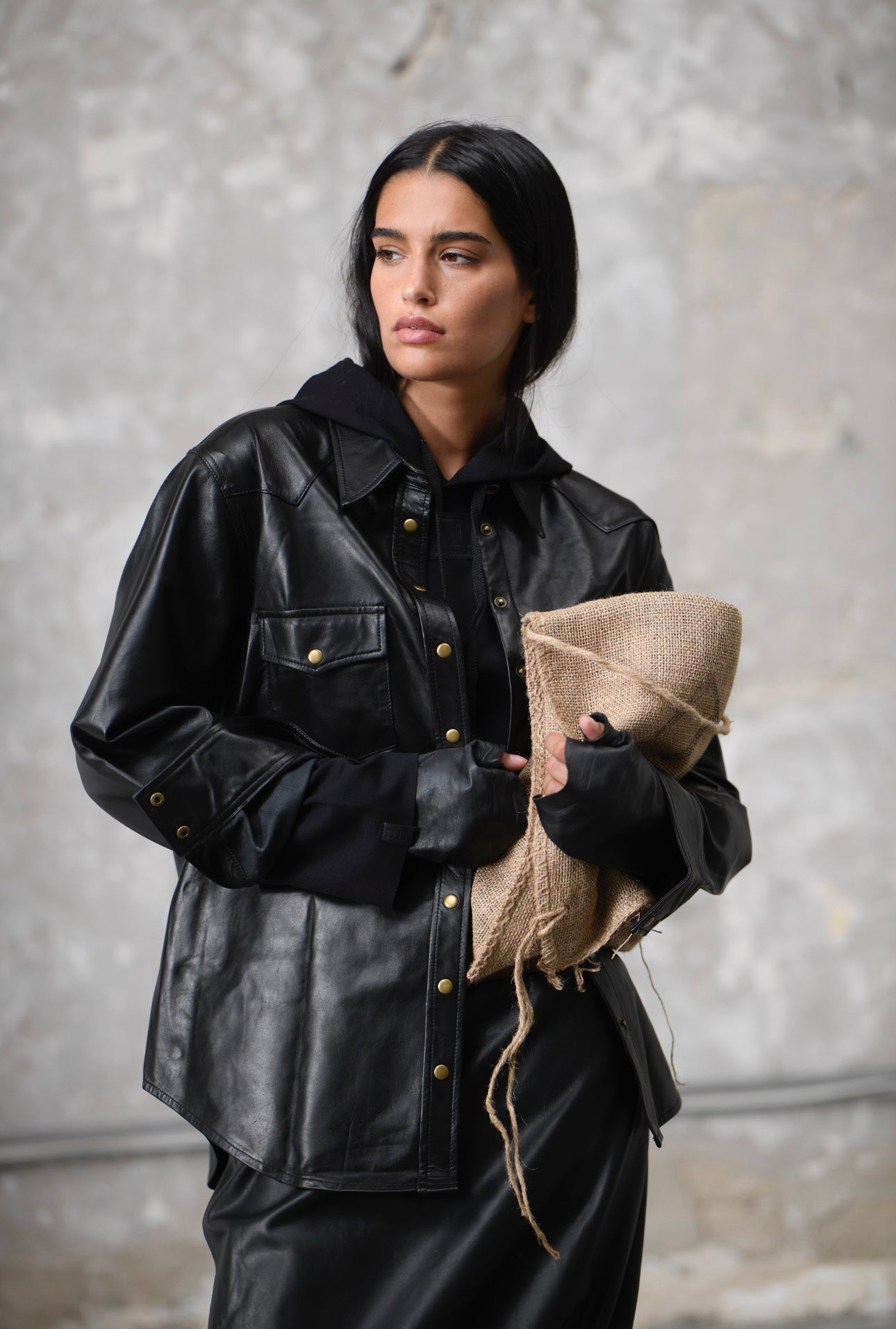 Bobbi leather shirt