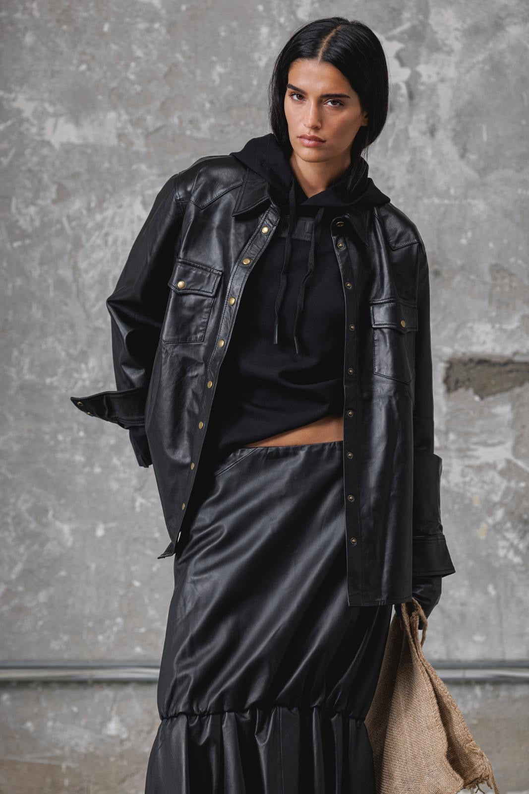 Bobbi leather shirt