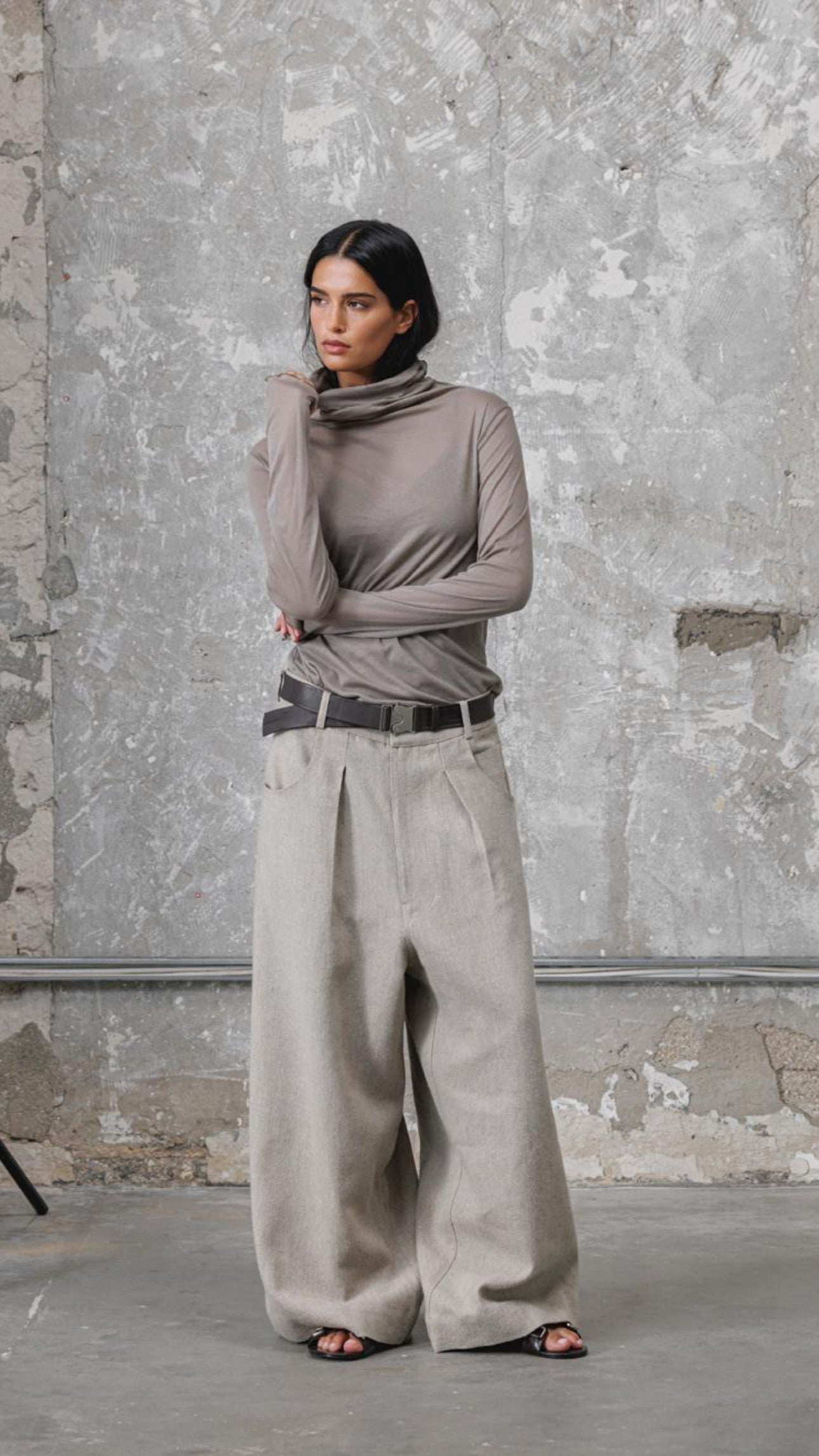 Natural linen pants