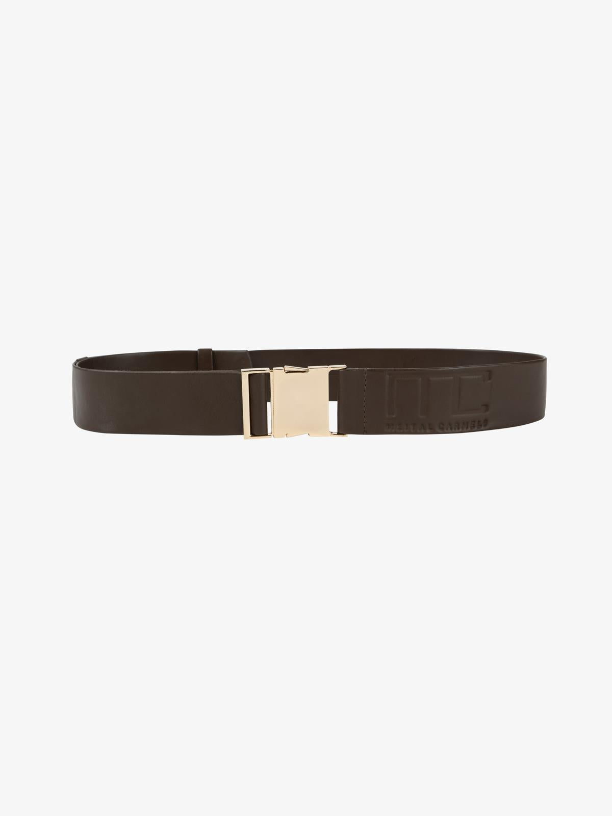 Robert rose gold leather belt