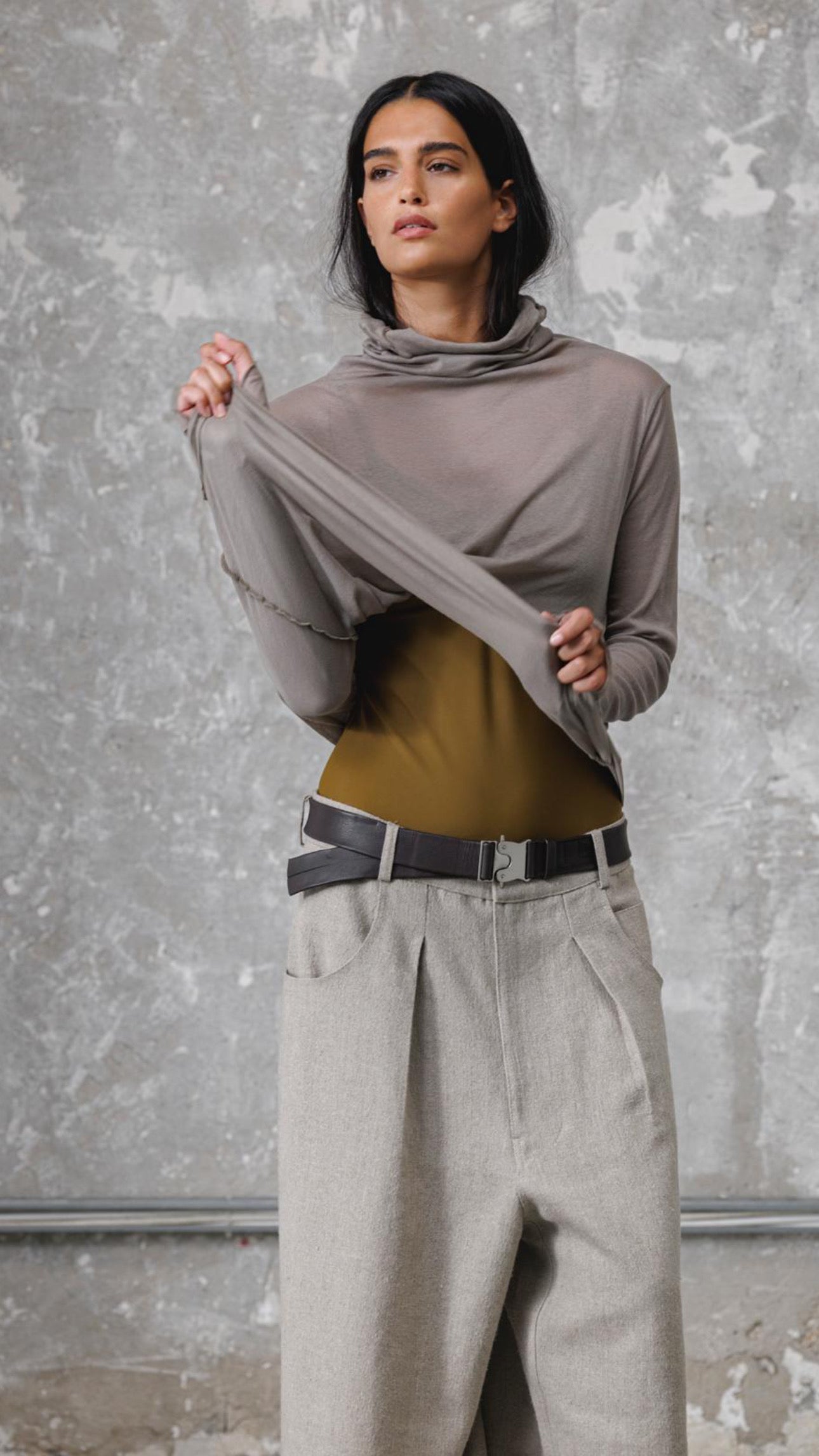 Natural linen pants