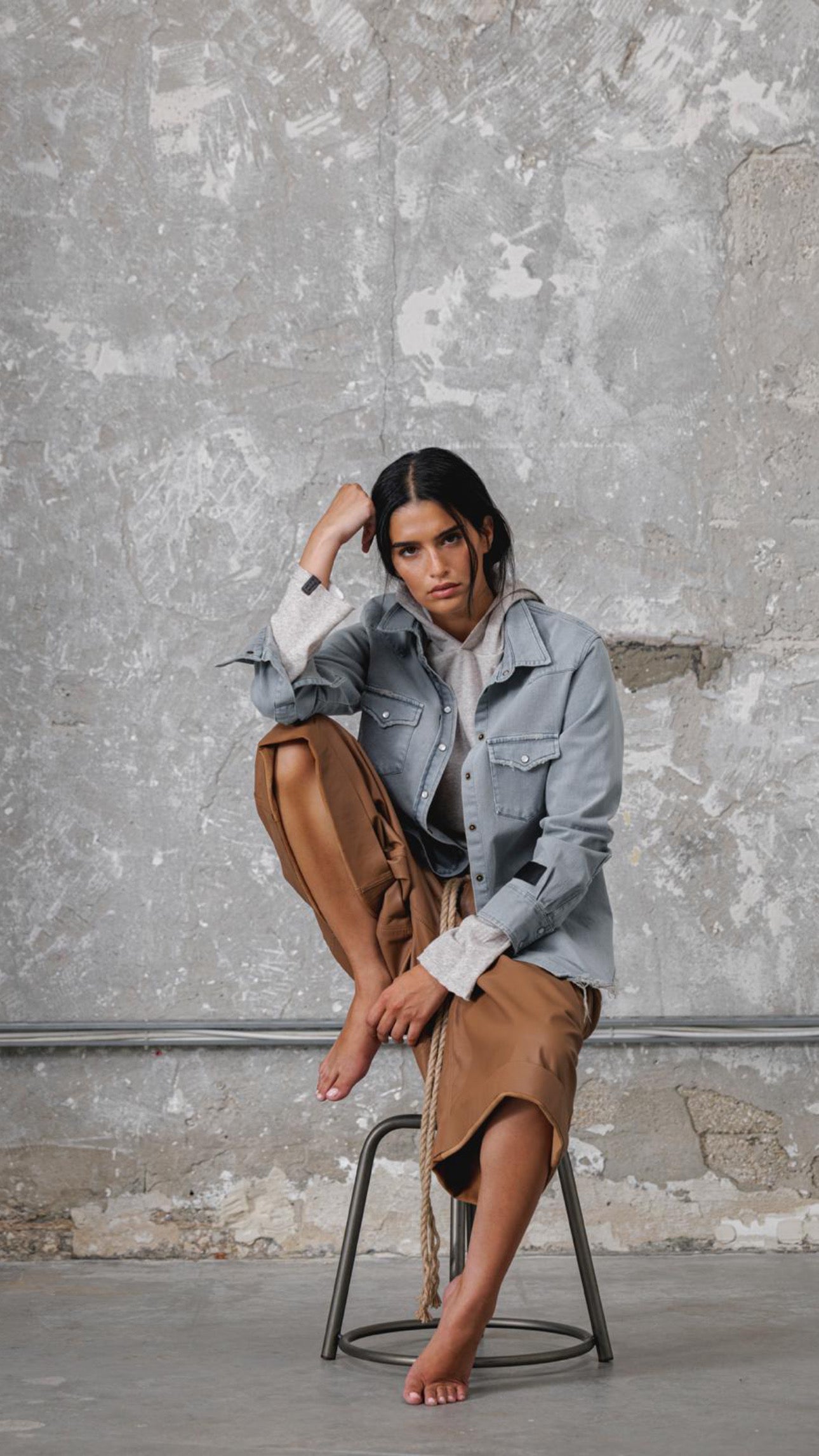 Billie leather Bermuda